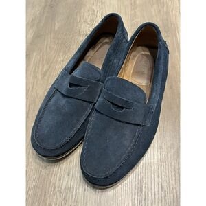 Alfani Men's Sawyer Blue Suede Leather Loafers Sz 10.5 M‎ Very Good Condition!